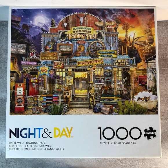 Buffalo Games 1000-Piece Wild West Trading Post Adult Interlocking Jigsaw Puzzle - Picture 1 of 7